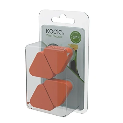 Imagen de Koala Spain Pack 4P TAPON Y ANTIGOTEO Naranja 4 Botellas, Poliestireno, Talla Unica