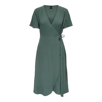 Imagen de ONLY Onlcali MIDI WRAP Dress Vestido informal, Mujer, Talla: XS, Balsam green
