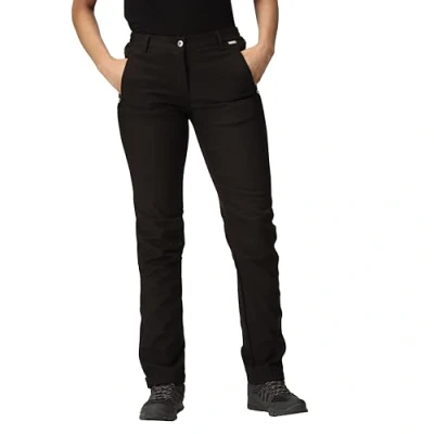 Imagen de Regatta Geo Softshell II Pantalón Tejido elástico Isotex Impermeable y Transpirable Trousers, Mujer, Black, 18