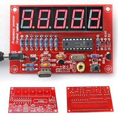 Imagen de Chesoon 1 50MHz Medidor de frecuencia y Tablero contador Pantalla LED digital Oscilador cristal con configuraciones programables alta precisión