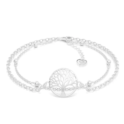 Imagen de SERASAR Bracelet Arbre de Vie Bijoux Femme Argent 925 Sterling Or 18K Chaine Filles Idée Cadeau Anniversaire Bras