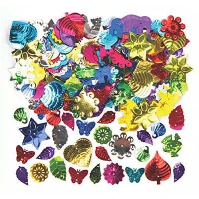 Imagen de Baker Ross Lentejuelas, Colores Variados, 80 g