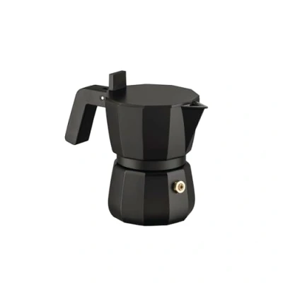 Imagen de Alessi Moka DC06/1 B Cafetera para Café Exprés de Design, Mango y Mando en PA, 1 Taza, Negro
