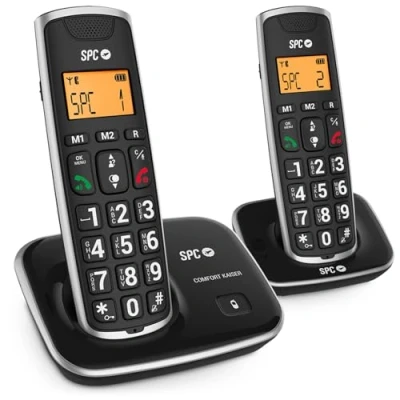 Imagen de Teléfono SCP 7609 Dúo con Manos libres y pantalla iluminada, Negro