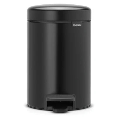 Imagen de Brabantia Cubo de basura con pedal, Negro Mate, 3 l