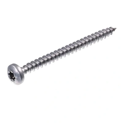 Imagen de SECCARO tornillo para madera aglomerada de cabeza semirredonda, 5 x 60 mm, acero inoxidable V2A, VA A2, con rosca completa, TX/hexagonal interior, 150 unidades