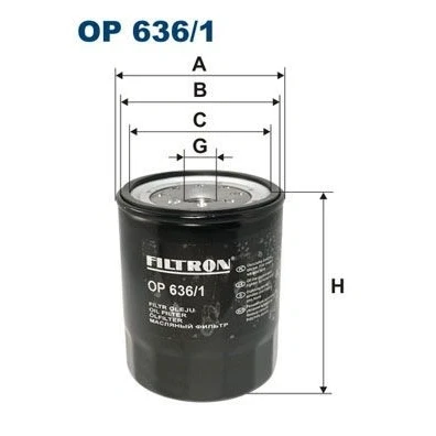 Imagen de FILTRON OP 636/1 Filtro de aceite M 20 X 1.5 enroscable ISUZU: Trooper I SUV