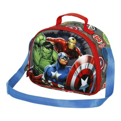 Imagen de Karactermania THE Avengers Invencible 3D Lunch Bandolera para niños, Talla: One Size, Multicolor