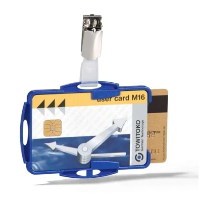 Imagen de Durable 821806 Porta tarjetas de identificación, 1 paquete 25, azul