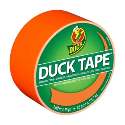 Imagen de Duck 1265019 Naranja, 1.88 Pulgadas x 15 Yardas, Individual, Anaranjado Neón, Single Roll