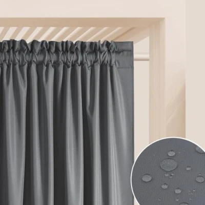 Imagen de ROOM99 Garden Line Cortina para Exteriores con Cinta fruncidora (155 x 270 cm de Ancho Altura, Resistente a la Intemperie, Impermeable, protección Solar, jardín, al Viento, Color