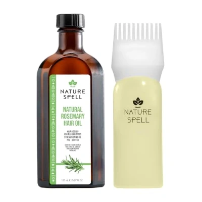 Imagen de Nature Spell aceite de romero para cabello con aplicador el cabello, peine botella 150 ml, crecimiento del trata seco dañado