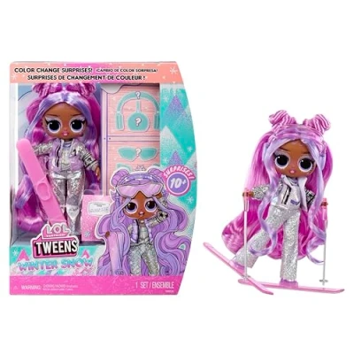 Imagen de L.O.L. Surprise! Tweens Winter Snow Fashion Doll Violet con Esquís Que Cambian de Color y más 10 Prendas Accesorios Escarchados, Regalo para Niños Mayores 4 Años
