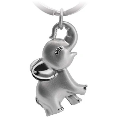 Imagen de FABACH Llavero de elefante Jumbo dulce amuleto la suerte para mujer Colgante mejor amiga regalo los amantes elefantes, plata (Plateado) FB_JUMBO_S