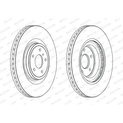 Imagen de FERODO DDF2430C 1 Disco de freno 355 32 5 114,3 ventilado revestido sin tornillos INFINITI: FX SUV, Q50 Berlina, G Coupé, NISSAN: 370Z Coupé