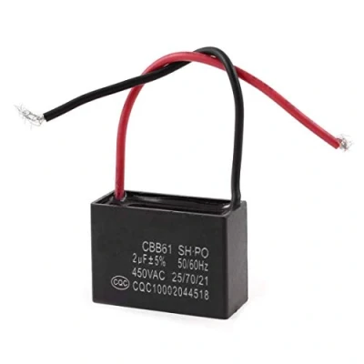 Imagen de Condensador de motor Parte reparación AC 450V 2uF 50/60Hz funcionamiento del negro CBB61 creativo y útil