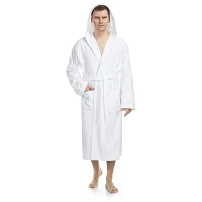Imagen de Arus Pacific Albornoz con capucha para hombre, tamaño hombre: L, unisex: L XL, Blanco