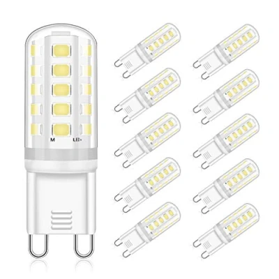Imagen de Eco.Luma G9 Bombillas LED 5W Halógeno Equivalente 40W, Blanco Frío 6000K, AC220 240V No Regulable Sin Parpadeo Lámparas G9, Ángulo de Haz 360 LED, Paquete 10