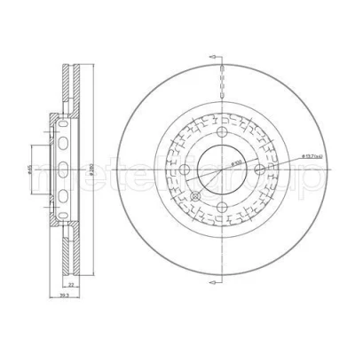 Imagen de Disco de freno METELLI 23 0656C