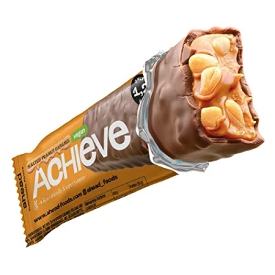 Imagen de ahead ACHIEVE Barritas keto Vegan 16x35g Chocolate vegano, con avellanas y cacao real sin hidrato azúcar energética