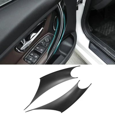 Imagen de TTCR II 2PCS Compatible con Tirador de puerta BMW Serie 3 4 F30/F31/F34/F80 320i,328i,330i,335i &amp; F32/F33/F36 428i,435i，Manijas Interiores para Coche,Cubiertas tiradores （Negro）