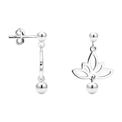 Imagen de SOFIA MILANI Pendientes para Mujeres en Plata de Ley 925 Pendiente Botón Bola Flor Loto E1785