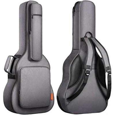 Imagen de CAHAYA Funda de Guitarra Gris Universal Bolsa Acolchada 18mm con 5 Bolsillos para Acústica Clásica Última Versión Reforzada Modelo CY0176