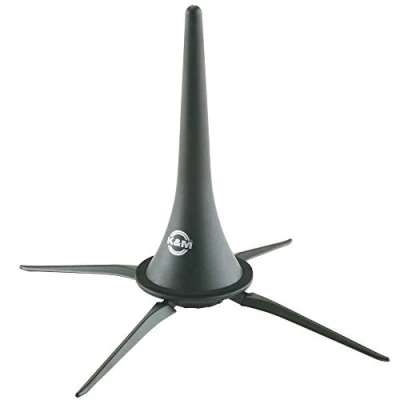 Imagen de K&amp;M 152/1 Base de trompeta, plástico negro cono goma con banda fieltro transportable en la campana del instrumento