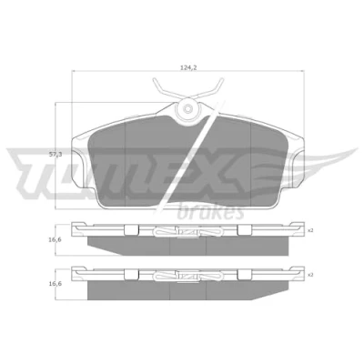 Imagen de TOMEX brakes TX 12 92 Juego de pastillas freno Eje delantero NISSAN: Almera II Hatchback, Primera Berlina, 2 Limousine