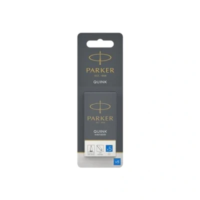 Imagen de Mini cartucho de tinta permanente Quink Parker , color azul pack 5