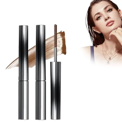 Imagen de Arlio Iron Wand Mascara, Vivavogue Lash, 3D Curling Eyelash Non Smudging Mascara Elevate Your Masca (Brown*2)