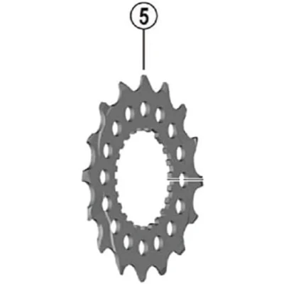 Imagen de Shimano Corona Individual 16D Componentes y repuestos para Bicicletas, Adultos Unisex, Multicolor, Talla única