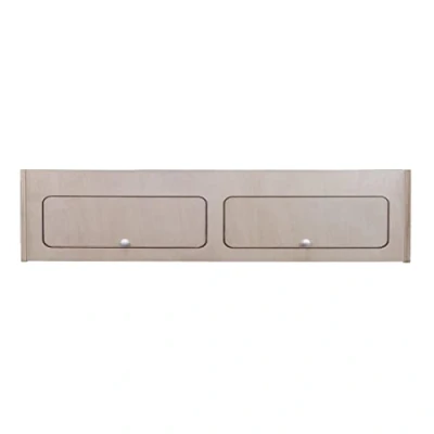 Imagen de Armario Almacenaje Madera Autocaravana sin Acabado 100x25x25cm Gabinete Almacenamiento Kit Mueble Camper 2 Puertas con Divisor Central Bisagras Cierre Suave Manijas Botón+Kit Fijación GRATIS