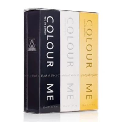 Imagen de Colour Me Milton Lloyd Herrenduft, Schwarz/Weiß/Gold, 50 ml, Eau de Parfum, 3 Stück