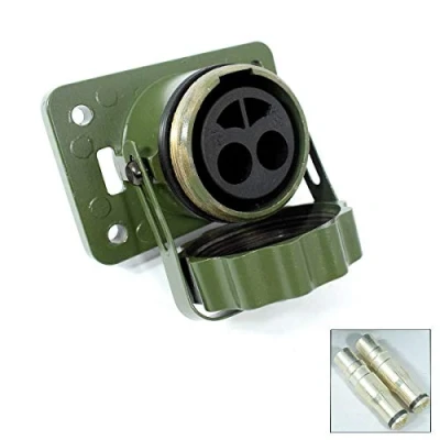Imagen de Sertplas Nato Toma de corriente (2 pines, 24 V, con contactos 35 mm², aluminio, certificado VG96917, bomberos, vehículos terrestres y construcción, camiones)