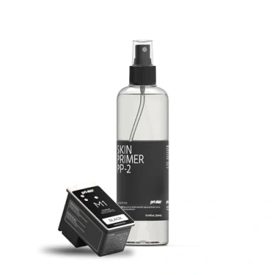 Imagen de Recarga de tinta negra Prinker M Black, cosmética segura para la piel y spray imprimación, resistente al agua lavable con jabón, seguro piel, compatible M.