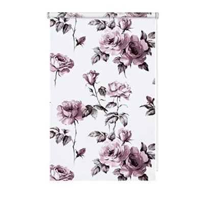 Imagen de Gardinia Wohnidee Estor Enrollable con luz de día para Sujetar, Pegar o atornillar, Opaco, Todas Las Piezas Montaje Incluidas, Tela, Rosa Blanco/Rosa, 60 x 150