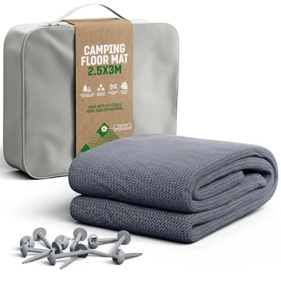 Imagen de GardenGloss Tapete De Suelo para Toldo 300x300 Resistente Al Clima Incluye Tapete, 12 Clavijas Y Bolsa Transporte
