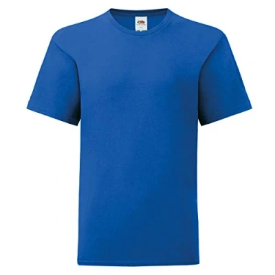 Imagen de Fruit of the Loom Iconic Camiseta para niños, azul cobalto, 152 cm
