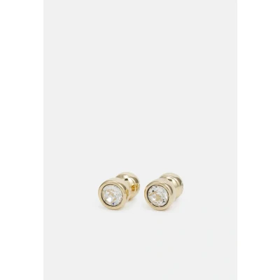 Imagen de Swarovski Pendientes de botón Imber, Talla redonda, Blancos, Baño tono oro