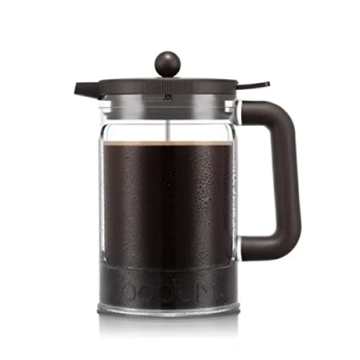 Imagen de BODUM Bean K11683 10 451S Cafetera fría de 1,5 l, 12 tazas, 50 onzas, con tapa refrigerador, tostado oscuro