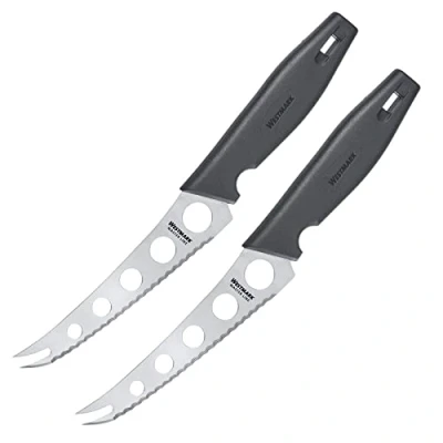 Imagen de Westmark 2 Cuchillos/cortadores de queso Profi, Tamaño la hoja: 13,5 cm, Longitud: 25 Acero inoxidable/plástico, Master Line, Negro/plateado, 135622E3