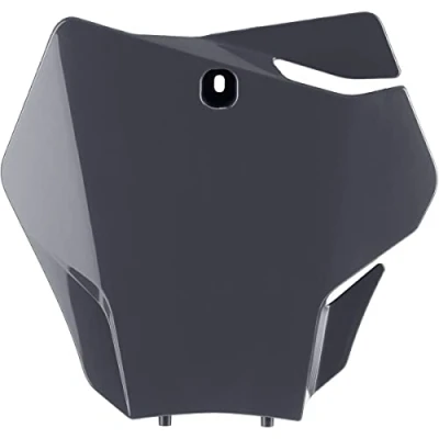 Imagen de POLISPORT 8668100006 Portanúmeros frontal réplica OEM fabricado en plástico brillante duradero y resistente compatible con motocicletas GAS color nardo gris