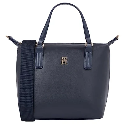 Imagen de Tommy Hilfiger Mujer Bolso con correa Poppy Plus mediano, Multicolor (Space Blue), Talla Única