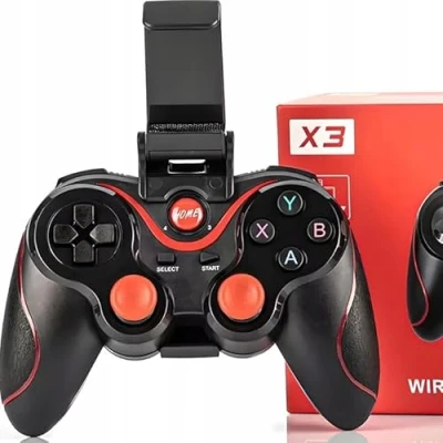Imagen de Retoo Gamepad inalámbrico con clip para teléfono móvil batería de 400 mAh y alcance 10 m, controlador inteligente Bluetooth PS, Xbox, Android, Windows