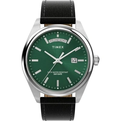 Imagen de Timex Reloj Analógico para Hombres de Cuarzo con Correa en Cuero TW2W57300VQ