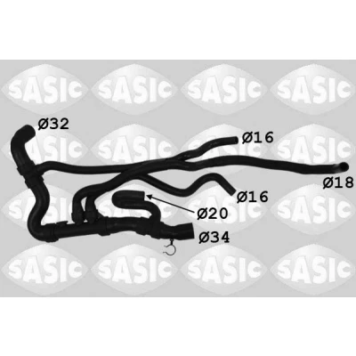 Imagen de SASIC 3404201 Manguitos de Radiador a la izquierda abajo RENAULT: LAGUNA 3, 3 Grandtour