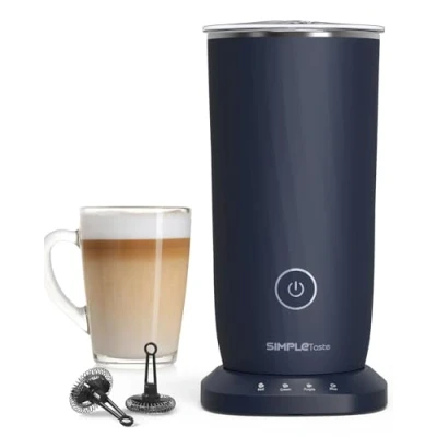 Imagen de SIMPLETASTE Espumador de Leche Eléctrico 4 en 1, Espuma Caliente y Fría Automática, Calentador para Latte, Capuchino, Macchiato Chocolate
