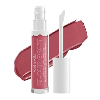 Imagen de wet n wild, Cloud Pout Marshmallow Lip Mousse, Barra de Labios Líquida Mate, Fórmula que no Reseca y Larga Duración con Aceite Argán, Aguacate Vitamina E, Marsh To My Mallow