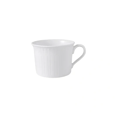Imagen de Villeroy &amp; Boch Cellini Taza para Cappuccino Blanco, Apto Lavavajillas, Microondas, 350 ml, Desayuno Porcelana Blanca, de Porcelana, Vajilla, Premium Porcelain
